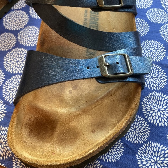 Birkenstock Salina Metallic Blue Sandals size 42 11/ 12 - Picture 9 of 16